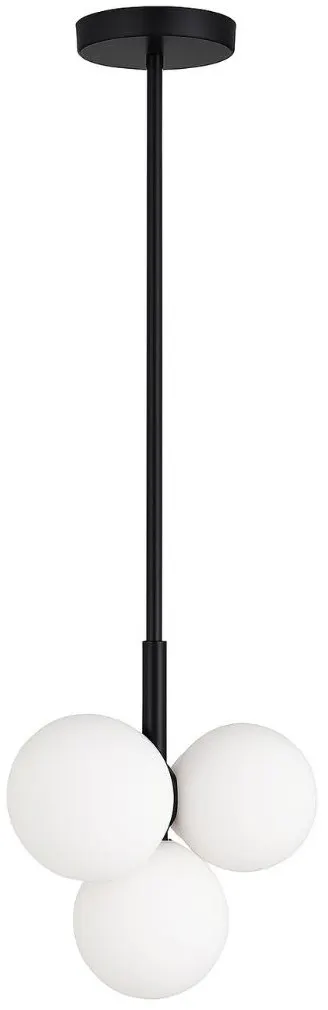 Lampa wisząca czarna Milano Bubbles mleczne kule
