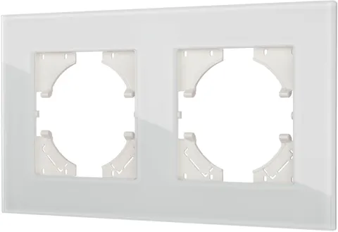 Ramka podwójna szkło hartowane biała G50-2 Loft Line