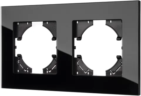 Ramka podwójna szkło hartowane czarna G50-2 Loft Line