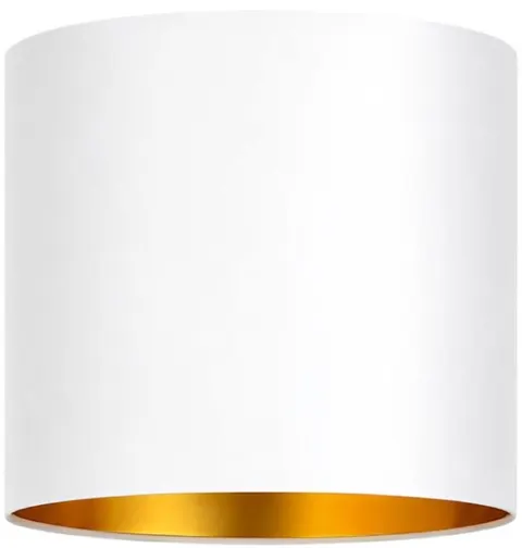Abażur walec Oro Deluxe biały złoty środek 15cm ZLA7232