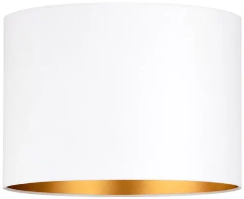 Abażur walec Oro Deluxe biały złoty środek 25cm ZLA7232