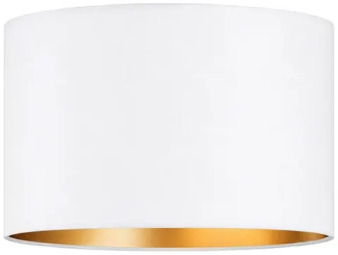 Abażur walec Oro Deluxe biały złoty środek 30cm ZLA7232