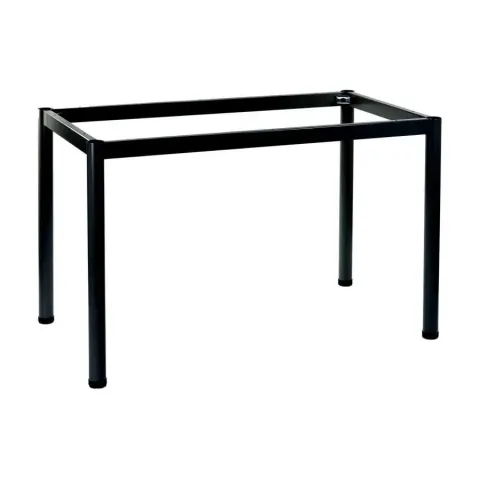Stelaż biurka z nogą okrągła NY-A057/196/O - 196x76 cm, czarny
