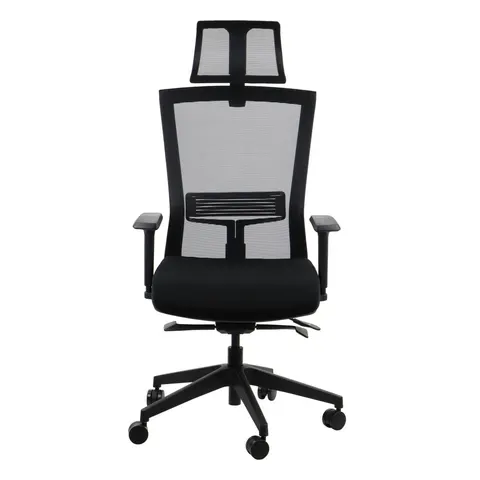 Fotel Ergonomiczny HOPE CZARNY - regulowane podłokietniki