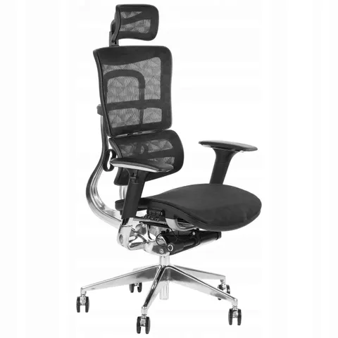 Krzesło ergonomiczne ErgoNew S8 siedzisko tkaninowe
