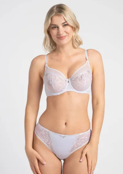 Samanta - Biustonosz Perla A143 srebrny miękki Szary 70G