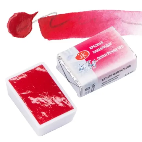 Farba akwarelowa Białe Noce kostka - 361 Quinacridone Red