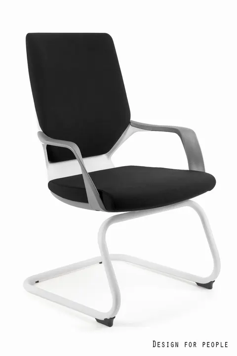 Fotel biurowy Apollo Skid - biały BL418 Black (W-901-W-BL418)