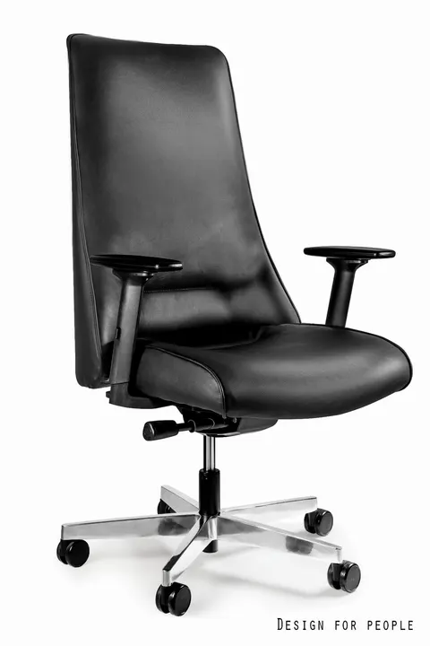 Fotel biurowy Sail - HL-4 Czarna Skóra Naturalna (S499-HL-4)