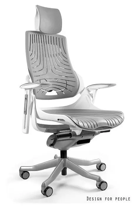 Fotel biurowy Wau - biały TPE-8 Grey (W-609-W-TPE-8)