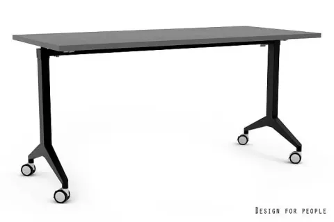 Biurko YUMI S - CZARNY - STELAŻ I BLAT - 150X70 CM - YZ-13 ANTRACYT