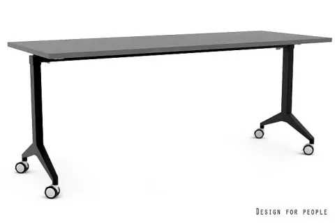 Biurko YUMI S - CZARNY - STELAŻ I BLAT - 180X70 CM - YZ-13 ANTRACYT