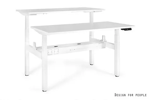 Biurko ACTIVE II - BIAŁY - STELAŻ I BLAT - 2X(160X70 CM) - YZ-02