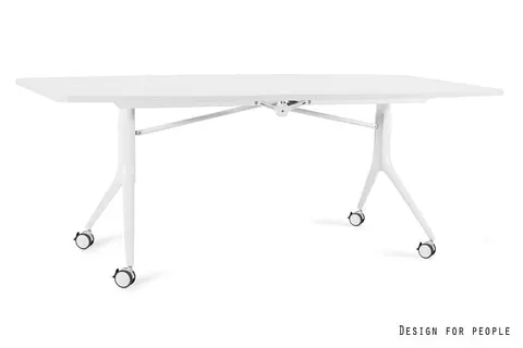 Biurko CARL TABLE - BIAŁY - STELAŻ I BLAT - 200X100 CM