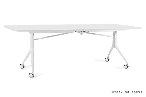 Biurko CARL TABLE - BIAŁY - STELAŻ I BLAT - 240X100 CM