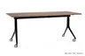 Biurko CARL - CZARNY - STELAŻ I BLAT - 180X80 CM - YZ-17 WALNUT