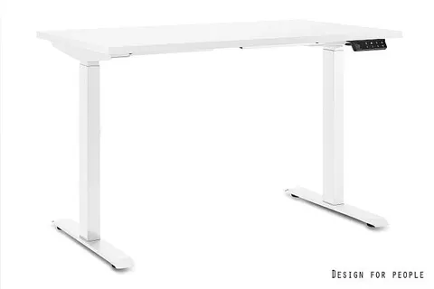 Biurko elektryczne ASTRA - BIAŁY - STELAŻ I BLAT - 140X70 CM - YZ-02