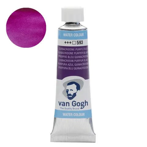 Farba akwarelowa Van Gogh 10 ml 593 Quinacridone Purple Blue, Talens