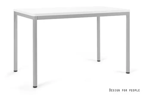 Biurko NOBE MANAGER DESK - SZARY STELAŻ, BLAT 120X70 CM - YZ-02 BIAŁY