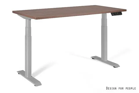 Biurko ACTIVE I - SZARY - STELAŻ I BLAT - 140X70 CM - YZ-17 WALNUT
