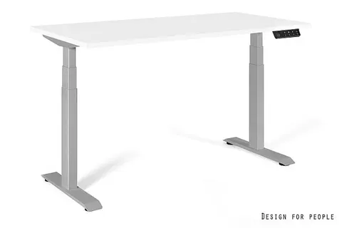 Biurko ACTIVE I - SZARY - STELAŻ I BLAT - 160X70 CM - YZ-02 BIAŁY