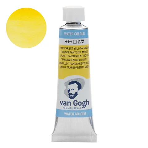 Farba akwarelowa Van Gogh 10 ml 272 Transparent Yellow Medium, Talens