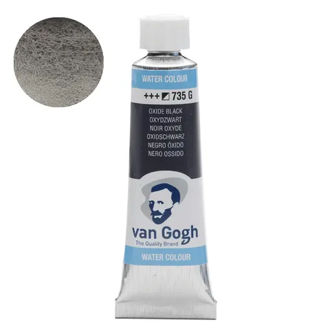 Farba akwarelowa Van Gogh 10 ml 735 Oxide Black, Talens