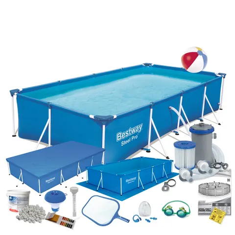Basen stelażowy 400 x 211 x 81 cm BESTWAY nr kat 56424 - 14 w 1
