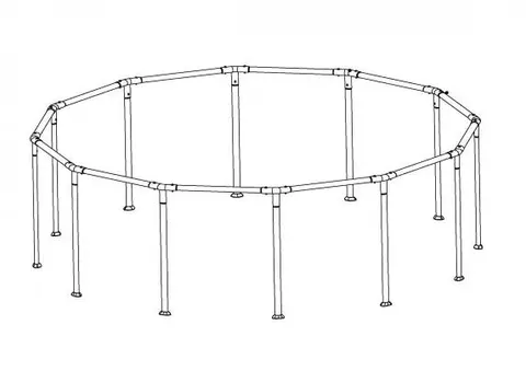 Kompletny szary stelaż do basenu 366 x 100 cm dla modeli 56418, 5614X.