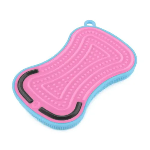 Myjka silikonowa Scrubby- Plus turkus/róż