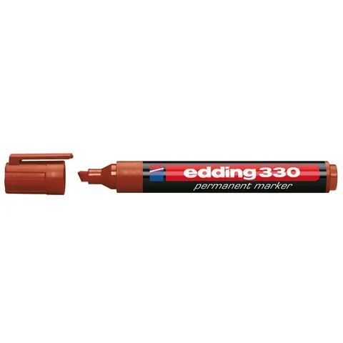Marker permanentny ścięty E-330/007 brązowy EDDING