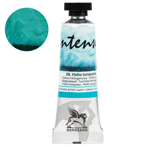 Farba akwarelowa RENESANS Intense Water 15 ml (38 - turkus heliogenowy)