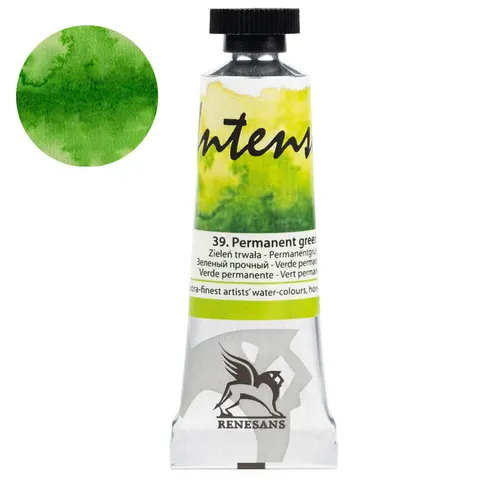 Farba akwarelowa RENESANS Intense Water 15 ml (39 - zieleń trwała)