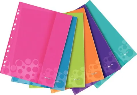 Koszulka z klapką na rzep Leitz WOW A4 PP mix kolorów 47070099