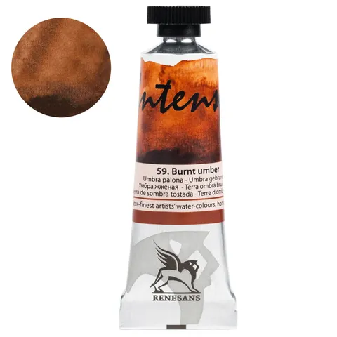 Farba akwarelowa RENESANS Intense Water 15 ml (59 - umbra palona)