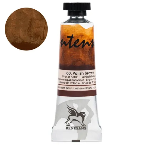 Farba akwarelowa RENESANS Intense Water 15 ml (60 - brunat polski)