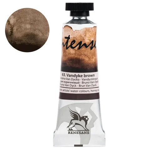 Farba akwarelowa RENESANS Intense Water 15 ml (63 - brunatna Van Dycka)