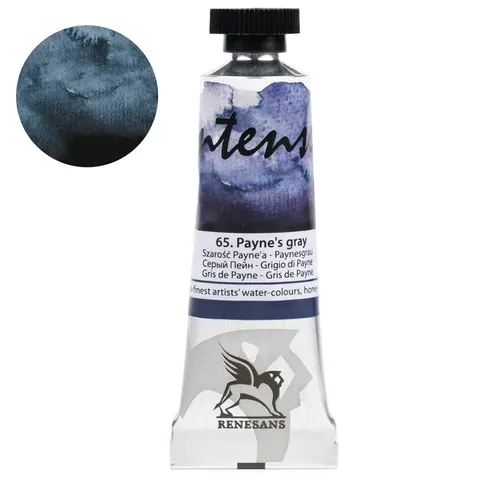 Farba akwarelowa RENESANS Intense Water 15 ml (65 - szarość Payne'a)
