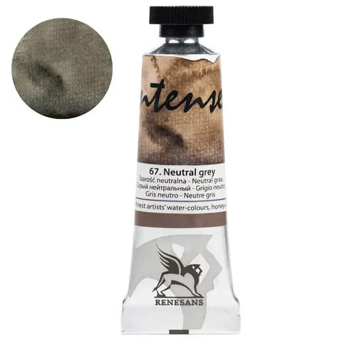 Farba akwarelowa RENESANS Intense Water 15 ml (67 - szarość neutralna)