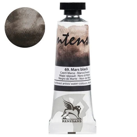 Farba akwarelowa RENESANS Intense Water 15 ml (69 - czerń marsa)