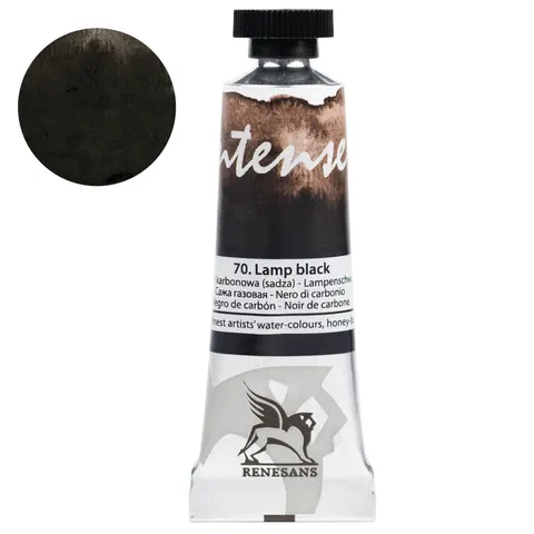 Farba akwarelowa RENESANS Intense Water 15 ml (70 - czerń karbonowa - sadza)