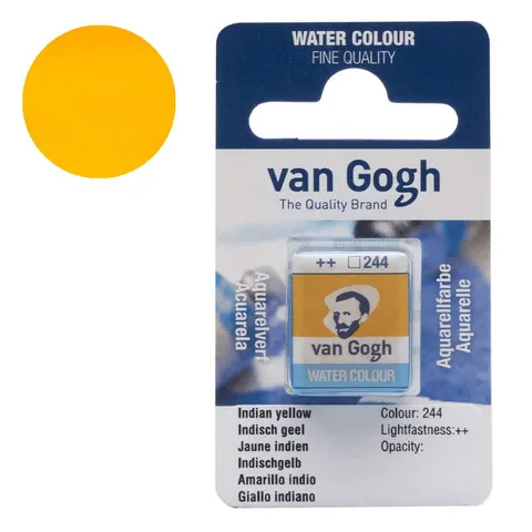 Farba akwarelowa półkostka Van Gogh - 244 Indian yellow