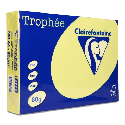 Papier ksero Trophee A4 80g 1778 żółty
