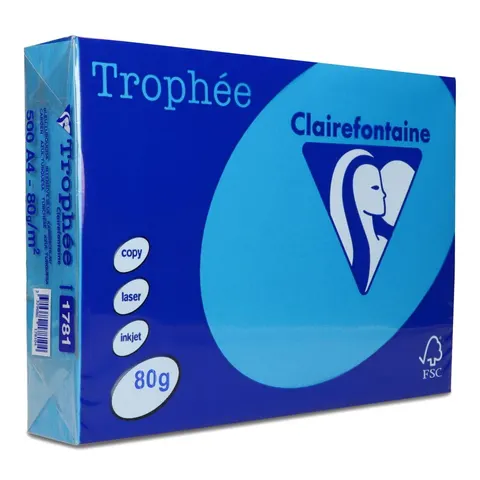 Papier ksero Trophee A4 80g 1781 błękit karaibski