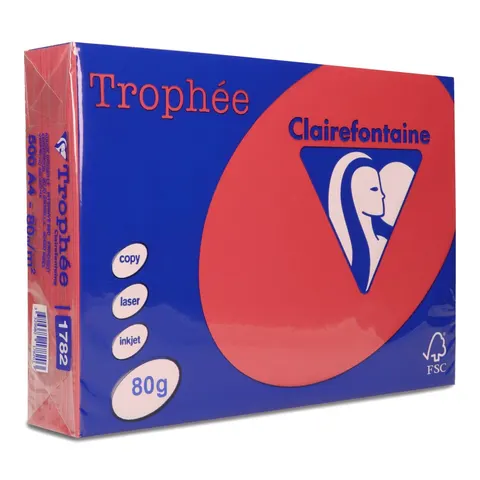 Papier ksero Trophee A4 80g 1782 wiśniowy