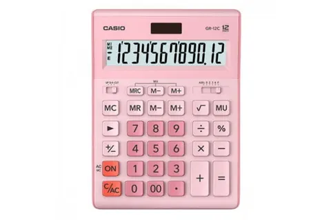 KALKULATOR CASIO GR-12C-PK BIUROWY RÓŻOWY