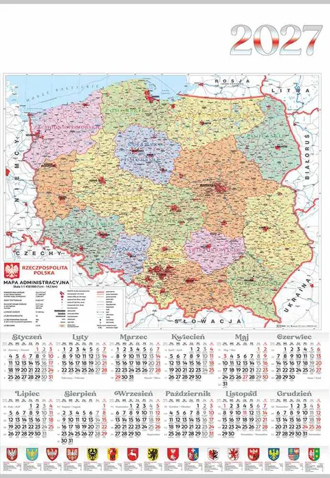 KALENDARZ PLAKATOWY A1 PL15 MAPA LUCRUM
