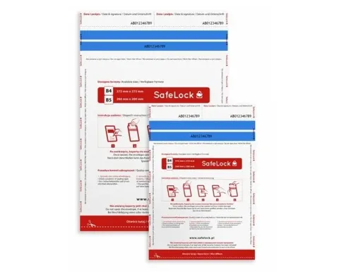 KOPERTA BEZPIECZNA B4 250x355mm BIAŁA 100 szt. SAFELOCK ikb250385Btk100