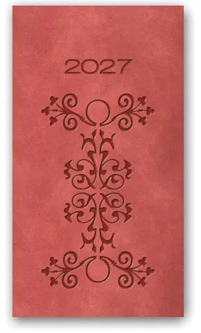 KALENDARZ NOTESOWY 80X150 11TR-25-V Relief CEGLASTY LUCRUM