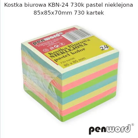 Kostka PENWORD nieklejona pastel 85x85x70mm 730k